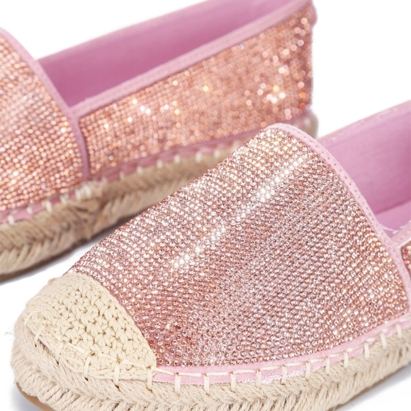 👣CAPE ROBBIN Brena Takes the Cake Rhinestone Espadrilles Pink women's footwear - Picture 2 of 11
